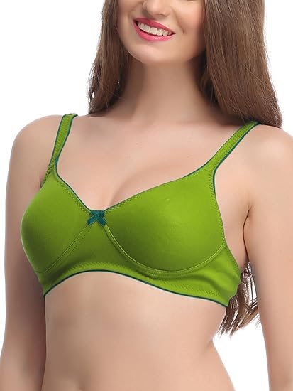 Clovia Women’s Cotton Non-Padded Wire-Free Half-Cup Full-Coverage Bra – Everyday Comfort